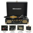 Udreamer Vinyl Record Player 3Speed Turntable with Bluetooth,Suitcase Portable Vintage Audio
