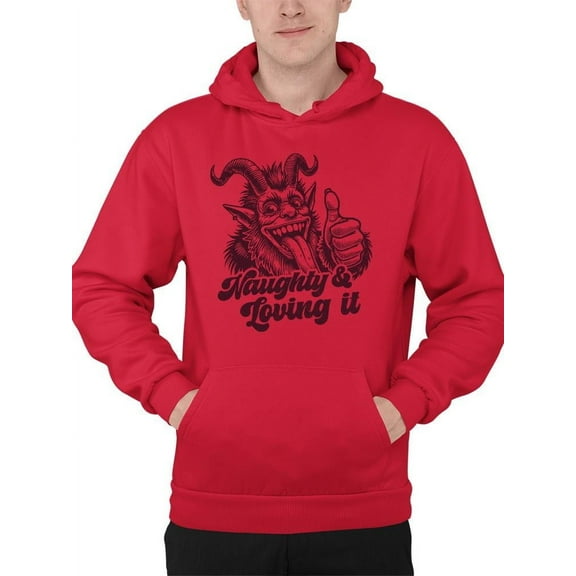 Naughty Krampus Humor Creepy Christmas Men's Hoodie