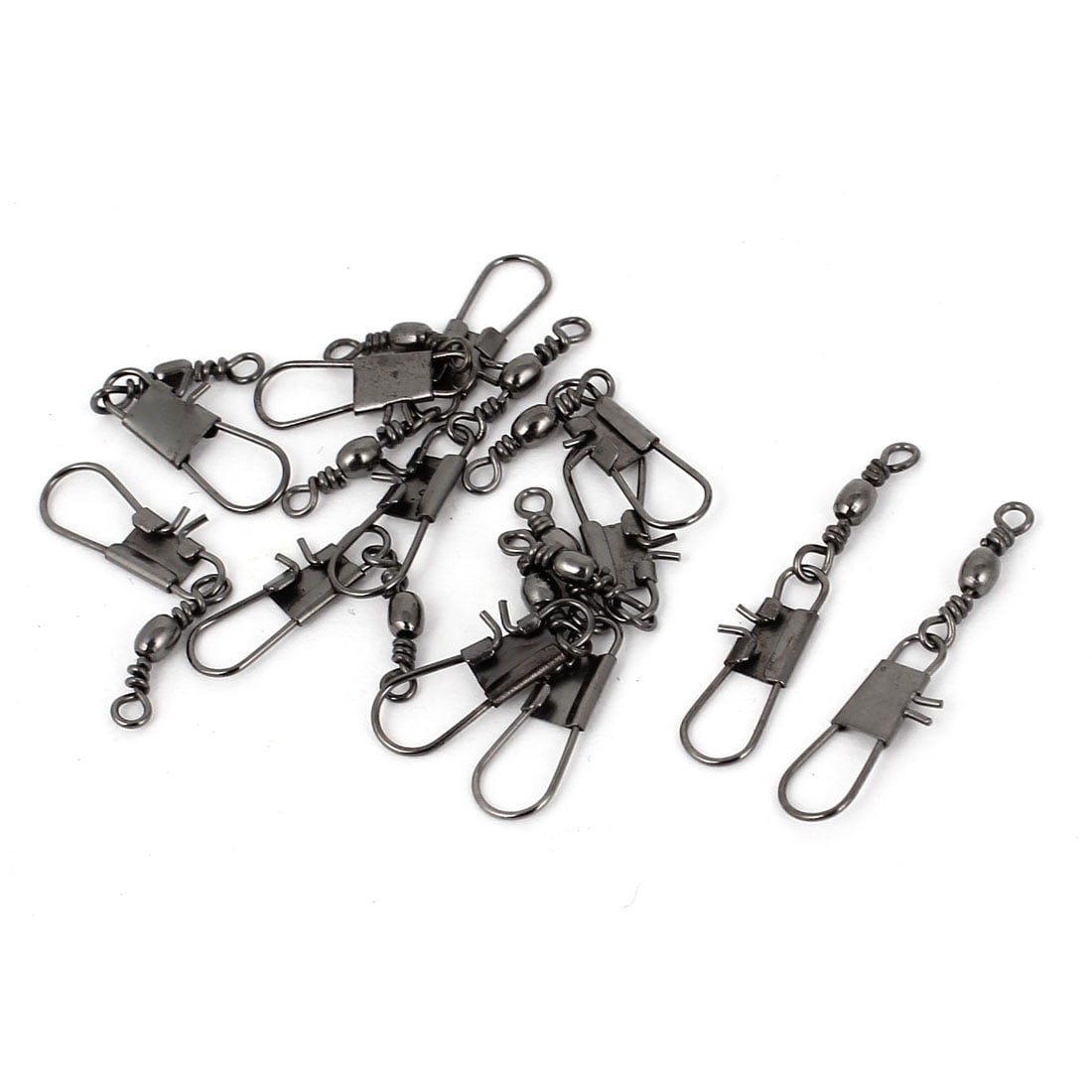Unique Bargains 14 Fishing Tackle Metal Line to Hook Clip Connector