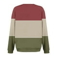 thumbnail image 5 of Xcmzpl Women's Sweatshirts Basic Color Block Crewneck Sweatshirt Fashion Pullover Tops Work Long Sleeve T-shirts Winter Fashion, 5 of 6