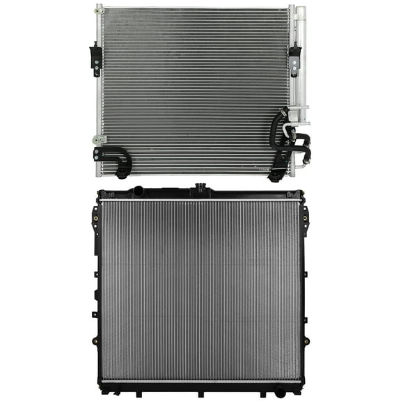 cciyu Aluminum Radiator Replacement 2010-2011 for Toyota for Sequoia,2010-2018 for Toyota for Tundra Plastic Radiator Auto Parts Complete radiator Radiator Engine Coolant Radiator Assembly Radiator