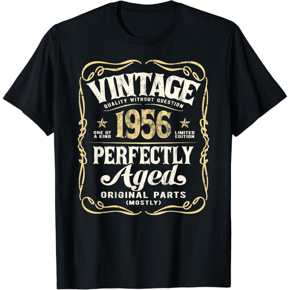 Vintage Born In 1956 Classic 68th Birthday T-Shirt