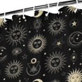 thumbnail image 3 of Black Gold Sun Moon Eye Star Pattern Shower Curtain 36"x72" ,Bathroom Decorative Shower Curtains Set with 12 Hooks,Modern Waterproof Washable Shower Curtain, 3 of 6