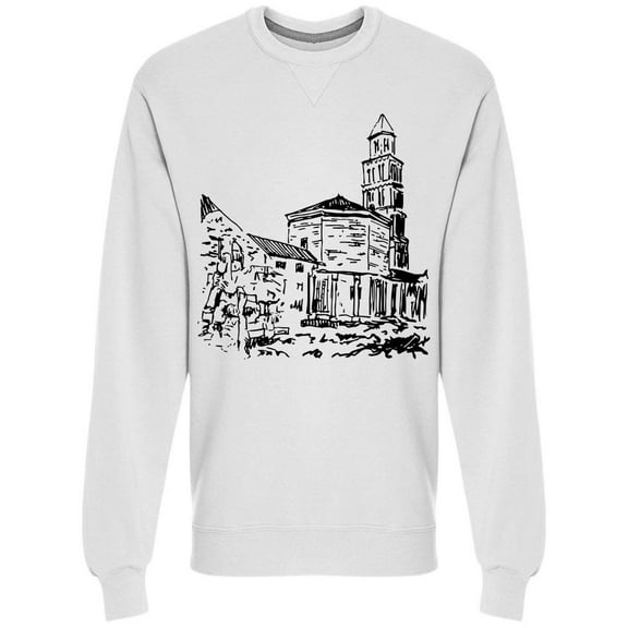 Roman Diocletian Palace Sketch Sweatshirt Men -Image by Shutterstock, Male 3X-Large