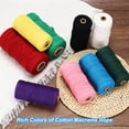 thumbnail image 7 of Uxcell 3 mm x 109 Yard Macrame Cord Soft Cotton Colored Crafts Yarn Rope Light Green, 7 of 7