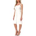 thumbnail image 4 of Vestidos de mezclilla para mujer INSPIRE CHIC, con botones, sin mangas, escote corazón, midi, color crema blanco, talla XL, 4 of 6