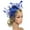 Blue Feather, variant on Wedding Cocktail Flower Mesh Feathers Fascinator Hat w/ Hair Clip, Pink