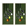 thumbnail image 2 of Designart "Excellent Golf Set Swing II" Golf Framed Wall Art Set Of 2 - Green Sports Framed Canvas Set For Living Room Decor, 2 of 6