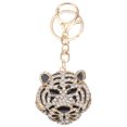 thumbnail image 1 of Shisuyan Tiger Shaped Key Ring Pendant Golden Metal 1Set 4.3x2x1.8in, 1 of 9