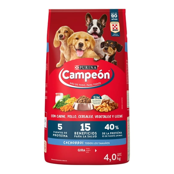 Alimento para Perro Purina Campeón Cachorro Todos los Tamaños Sabor Carne 4 kg