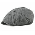 thumbnail image 2 of Men's Vintage 8 Panels Octagonal Newsboy Cap, Soft Visor Cabbie Fiddler Painter Beret Hat, Breathable Summer Sun Cap, Fashion Headwear for Men Daily Casual Outfits, 2 of 7