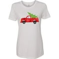 thumbnail image 3 of Inktastic Christmas Vintage Truck with Christmas Tree Women's T-Shirt, 3 of 5