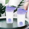 thumbnail image 5 of JilgTeok 3 Packs Protein Powder Water Bottle Shaker Bottle Protein Shakes Cup with Scale Plastic Cup Handheld Bottle for Fitness Sports 500ml, 5 of 7