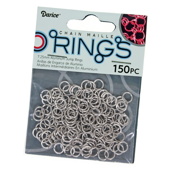 Aluminum Chain Maille Jump Rings - Connecting Loops in Multiple Colors and Sizes - Make DIY Jewelry, Accessories, Clothing, and More