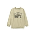 thumbnail image 1 of xiaxaixu Chandail en Molleton Parent-Enfant, Motif Imprimé Lettres Col Rond Pull, 1 of 9