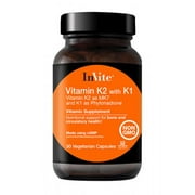 InVite Health Vitamin K2 Complex with K1, 30 Vegetarian Capsules (Pack of 3)