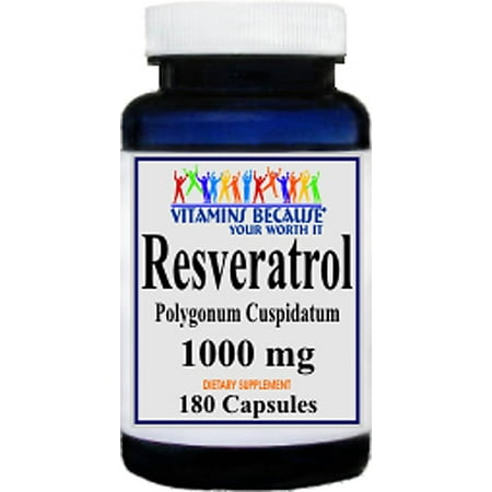 Resveratrol 1000mg, 180 Capsules - (Best Resveratrol On The Market)