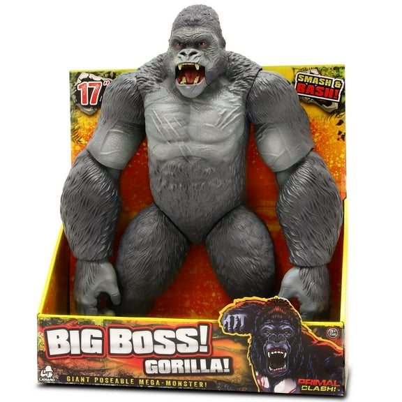 Lanard Primal Clash! Big Boss Gorilla! - 17'' Action Figure, Giant Poseable Mega-Monster, Ages 3 