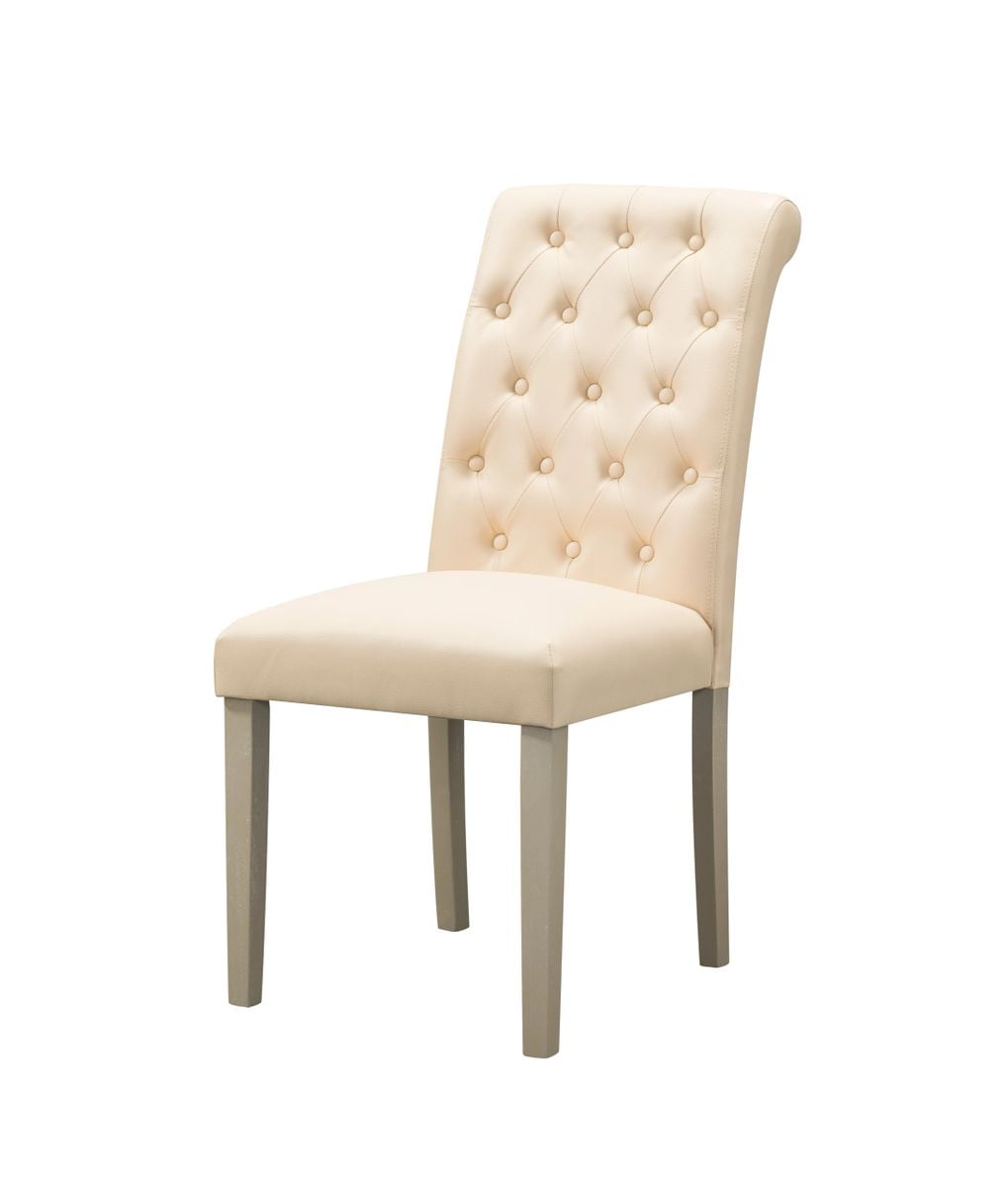 FC Design Roll Back Upholstered Dining Chairs with ButtonTufted in