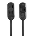 Hyper Tough 12FT 16AWG 2 Prong Black Indoor Household Extension Cord