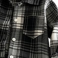 thumbnail image 5 of BLVB Kids Toddler Little Boys Girls Baby Long Sleeve Button down Plaid Shirt Lapel Shacket Jackets Fall Outfits(Multicolor AA1,1-2Years), 5 of 6