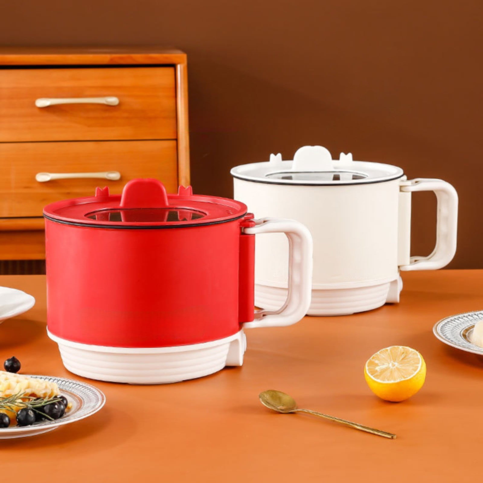 Rice Cooker, Fdelink Versatile Mini Rice Cooker and Pot for Noodles Soup Steaming Portable and Convenient for Quick Meals