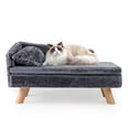 thumbnail image 1 of PETSJOY Elevated Pet Bed for Medium & Small Dogs Puppies Cats Kittens Dog Sofa Bed with Removable Cozy Padded Pad & Pillow, 1 of 10