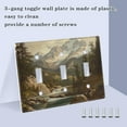 thumbnail image 3 of Yayeee Toggle Light Switch Wall Plate 2-Gang 4.56"x4.48" Decorative Outlet Cover, Snow Mountains, 3 of 7