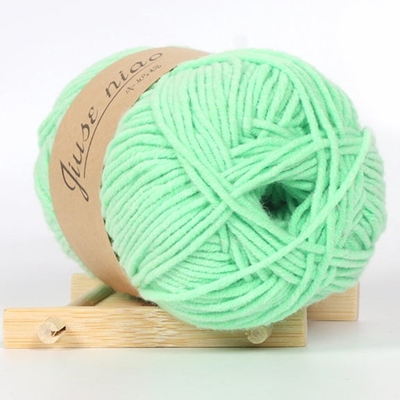 Milk Cotton Yarn for Hand Knitting Five Strand Cotton Yarn for DIY Crochet Scarf Hat Sweater Craft Projects Comfortable Feel Aqua Green Color,crochet yarn,24 Aquamarine,1PC
