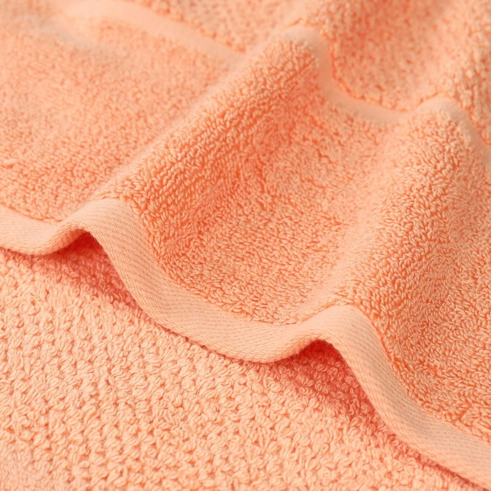 Superior Mile Smart Twist Cotton Medium Weight Bath Sheets, Set of 2, Ultra Absorbant Towels, Peach