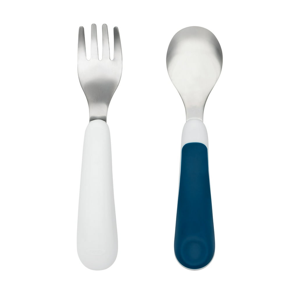 OXO Tot Fork & Spoon Set, Navy - Walmart.com - Walmart.com