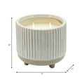 thumbnail image 4 of Sagebrook Home 6" Ridged Scented Footed Candle, Beige, 20oz, 4 of 4