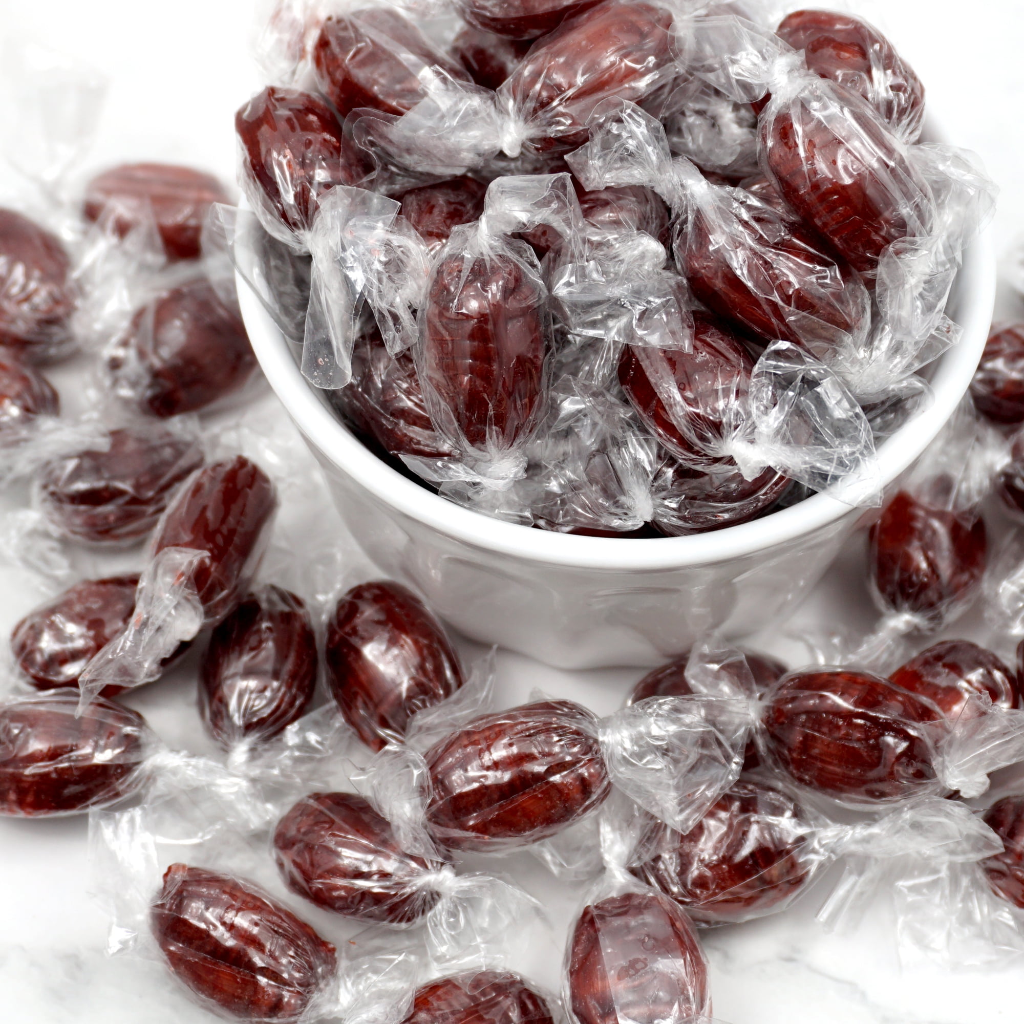 Root Beer Barrels Hard Candy - 5lb Bulk Bag (Approximately 325 pcs) - Old Fashioned Hard Candy - Individually Wrapped Bulk Candy - The Hampton Popcorn & Candy Company