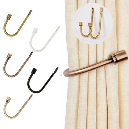 Metal Curtain Tie Backs Hooks Bedroom Retro Holdbacks Modern Design U