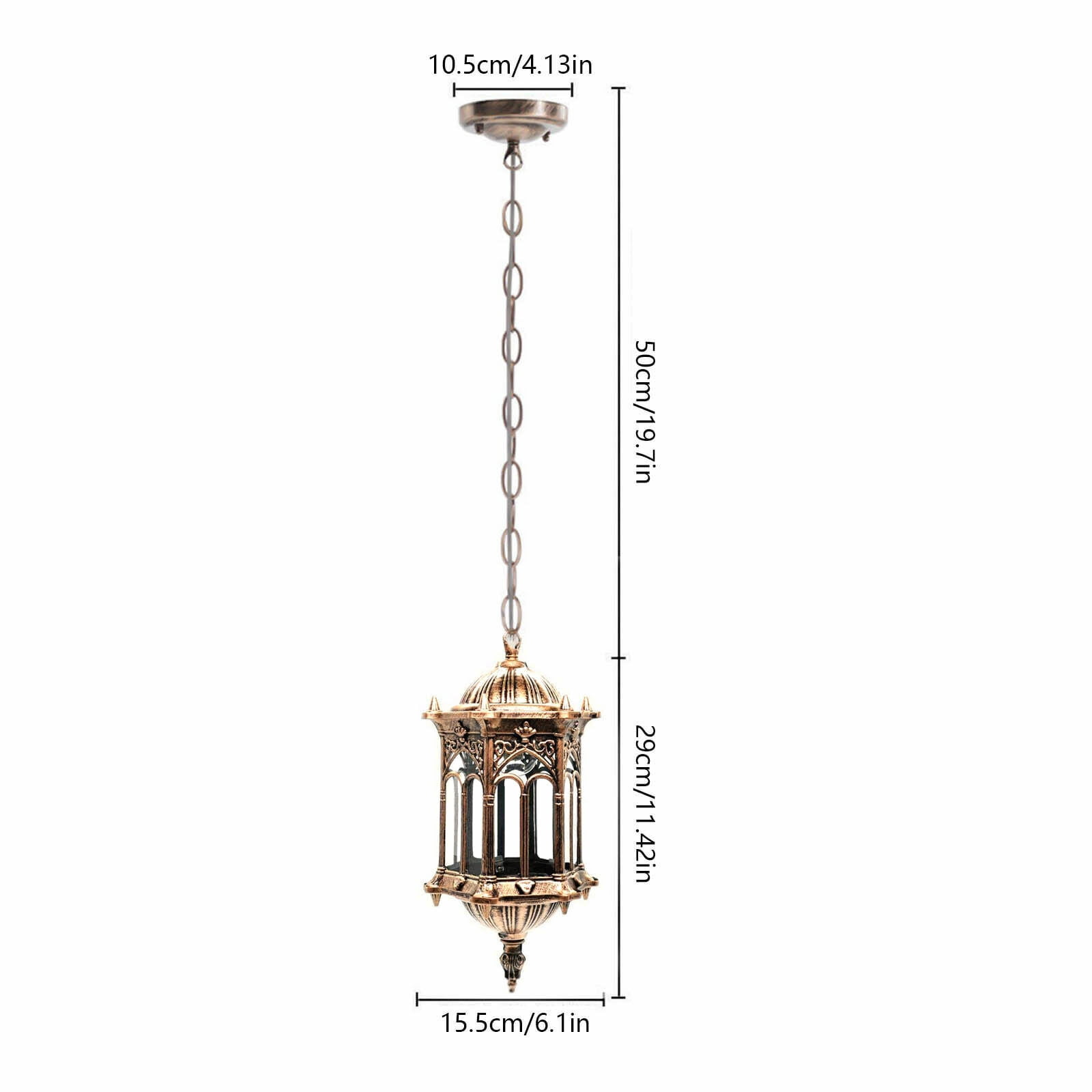 Miumaeov Vintage Ceiling Light Outdoor Yard Exterior Wall Lantern Pendant Lighting Fixture Hanging Lamp Waterproof