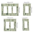 thumbnail image 2 of Yayeee Rocker Switch Wall Plate 3-Gang 6.5"x4.6" Home Decorative Outlet Cover, Green Floral Guitar Pattern, 2 of 6