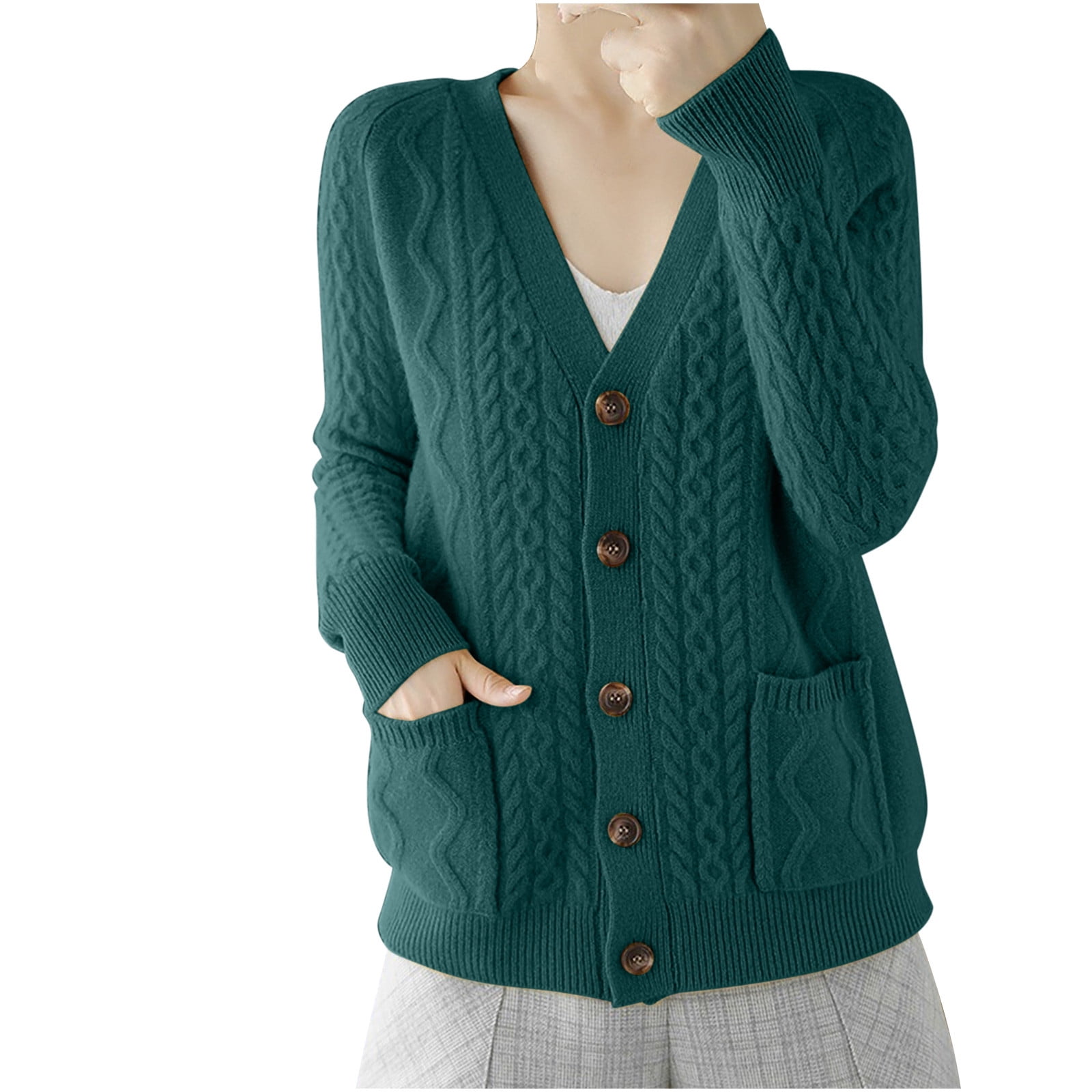 Womens Sweaters Cardigan Womens Cable Knit Sweater Dominican
