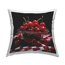Stupell Industries Cherries on Plaid Decorative Printed Throw Pillow Design by RB