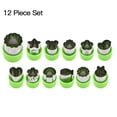 thumbnail image 1 of PENGXIANG ‘s Kitchen 12pcs Stainless Steel Biscuite Mold Vegetable Shape sculpture Tools with Detachable Plastic Shell Green, 1 of 9