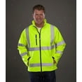 thumbnail image 2 of High Visibility Reflective Safety Jacket Workwear Waterproof Bomber Quilted Lining Jacket Lightweight for Women (Yellow,S), 2 of 4