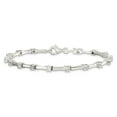 thumbnail image 4 of White Sterling Silver bracelet CZ Cubic Zirconia 7 in 4 mm, 4 of 4