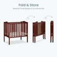 thumbnail image 6 of Dream On Me 2-in-1 Lightweight Folding Portable Crib, Cherry, 6 of 12