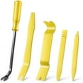 thumbnail image 1 of 5 pcs Auto Trim Removal Tool Kit, No Scratch Plastic Pry Tool Kit - Interior Door Panel Clip Fastener Removal Set for Vehicle Dash Radio Audio Installer (Yellow) Yellow, 1 of 5