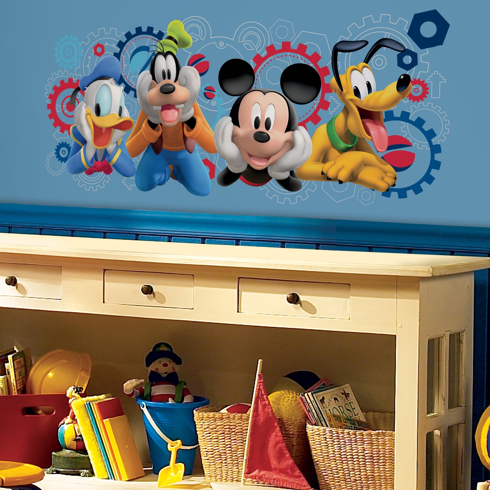 Disney Mickey Mouse Drum LARGE VINYL WALL STICKER DECALS CHILDREN Room 68 