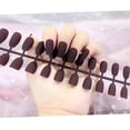 thumbnail image 1 of Consejos de uñas mate naturales Zulema 24Pcs DIY Presione en el Marron, 1 of 4