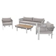 thumbnail image 5 of Yesfashion 4 Piece Patio Furniture Sets, Outdoor Furniture With Coffee Table, 2 Chairs, Loveseat, 4 Cushions And Pillows, Woven Rope Conversation Set for Porch Backyard, 5 of 9