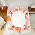 thumbnail image 5 of Manfei Cartoon Fox Full Size Sheets, Colorful Butterfly Bed Sheets, Jungle Wildlife Sheet Sets, Breathable Home Decor 4pcs, 5 of 7