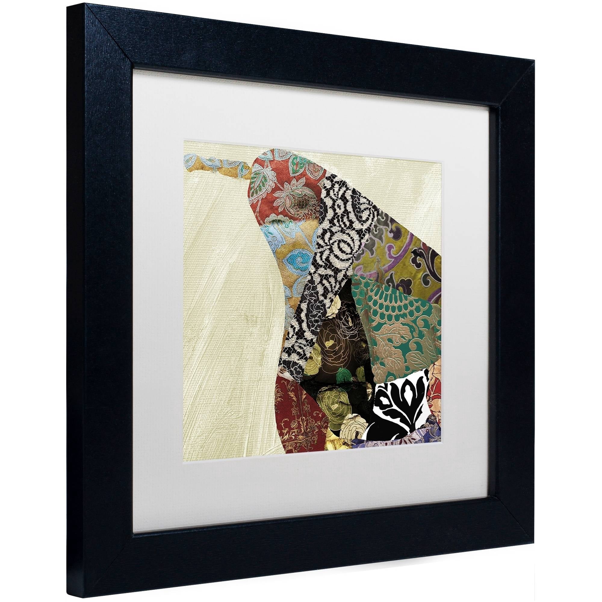 Trademark Fine Art "Pear Brocade I" Canvas Art by Color Bakery White Matte, Black Frame