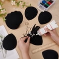 thumbnail image 3 of 1Set 10Pcs EVA Cloth Teardrop Fascinator Hat Base for Millinery Black 127x100x5mm, 3 of 6