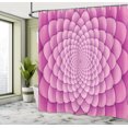 thumbnail image 4 of Ambesonne Pink Mandala Shower Curtain, Abstract Spiral Lotus, 69"Wx70"L, Pale Pink and Magenta, 4 of 4